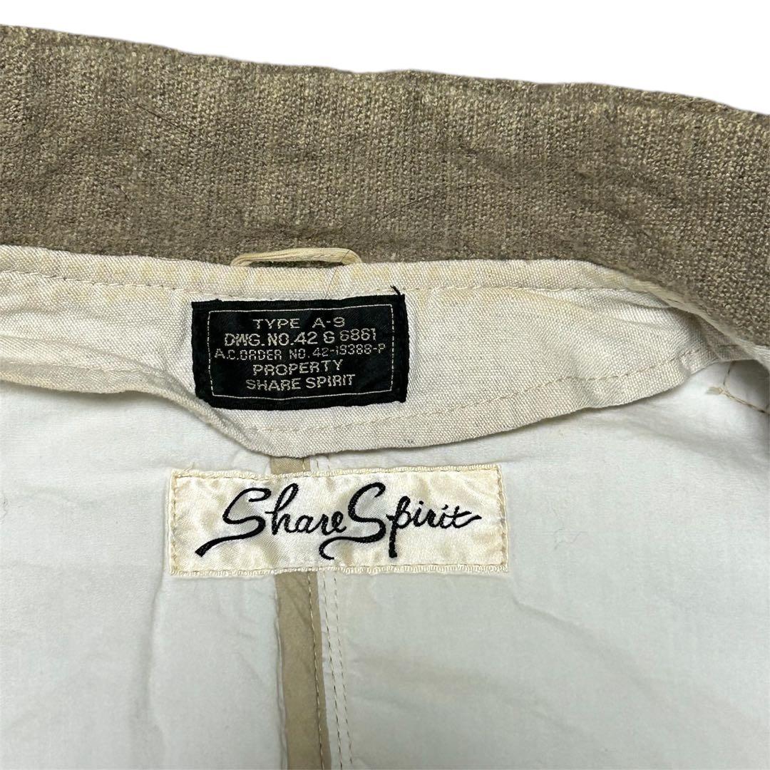 ★希少Share Spirit白ミリタリーJKT/　中綿入り　size36