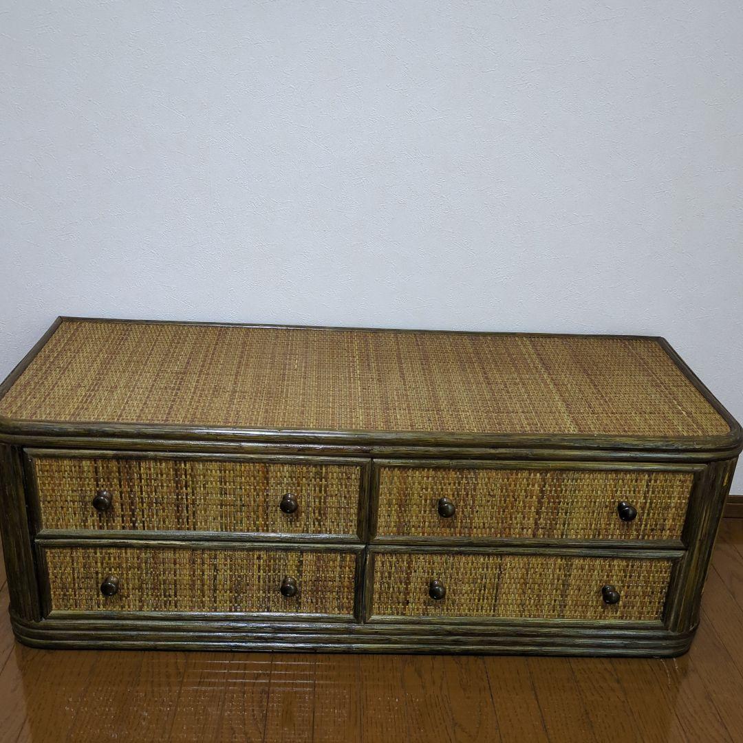 ラタン　2×2段チェスト