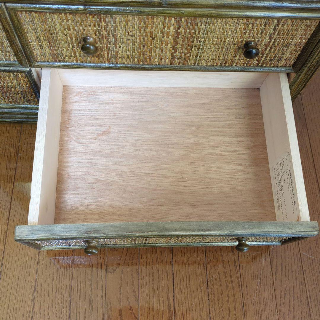 ラタン　2×2段チェスト