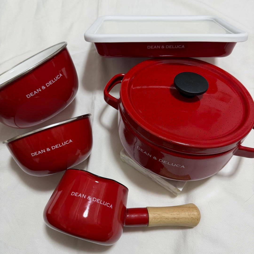 DEAN & DELUCA キッチン雑貨5点セット ホリデーレッド 赤