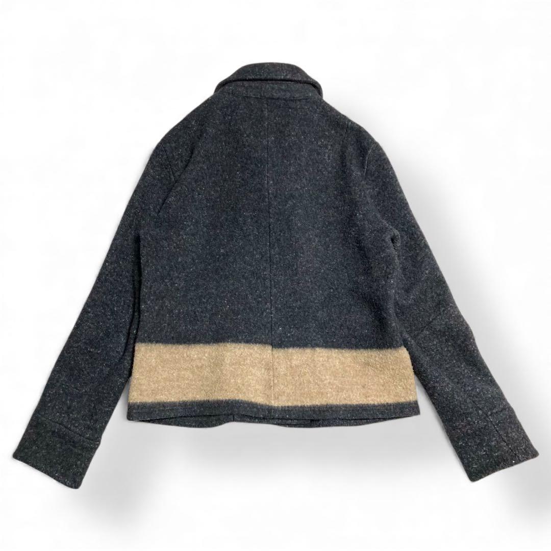 キャピタル★ KAPITALウールジャケット ショートピーコート バイカラー