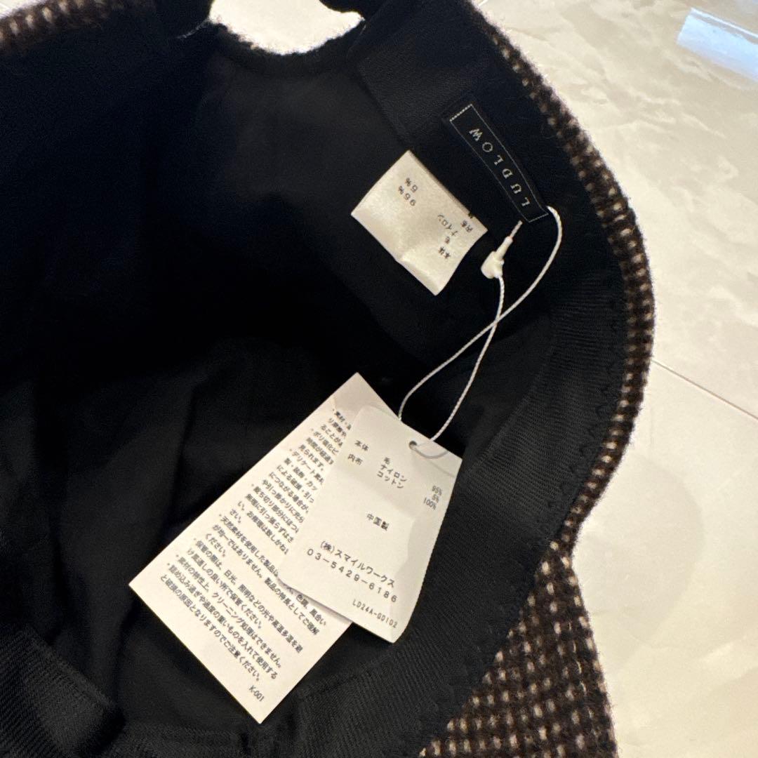 新品未使用2024AW LUDLOW ラドローウールチェックキャップ