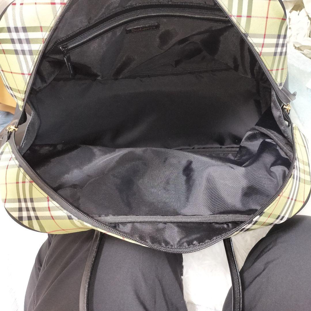 美品 バーバリー 大容量 ボストンバッグ ノバチェック ブラック