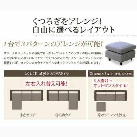 6色の豊富なカラーバリエーション♪　3人掛けソファー