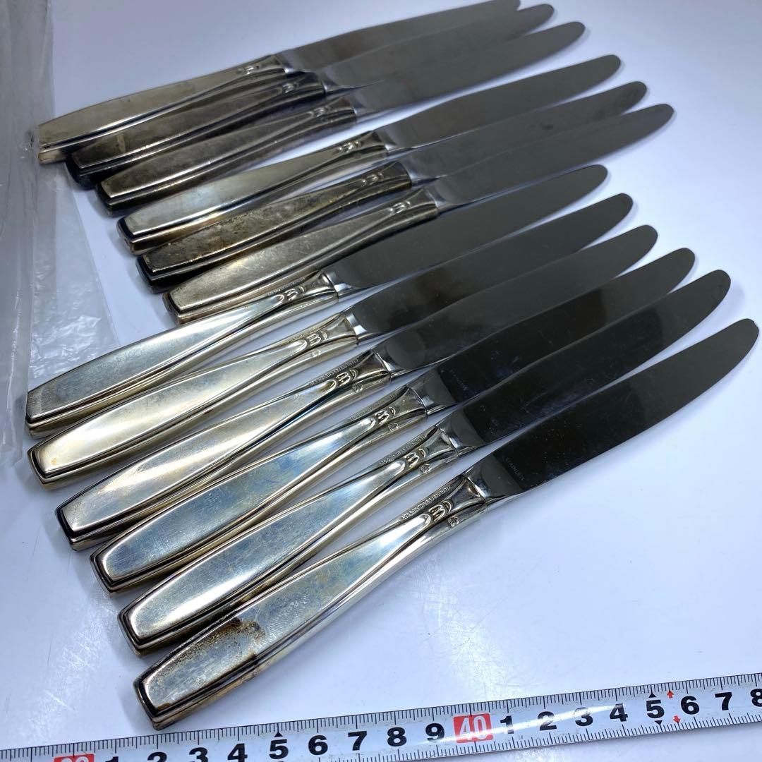 sterling925刻印銀製ナイフセット12点1074g東な7-0415☆2F