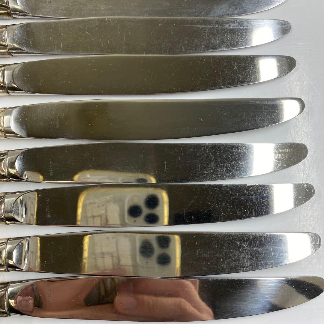 sterling925刻印銀製ナイフセット12点1074g東な7-0415☆2F
