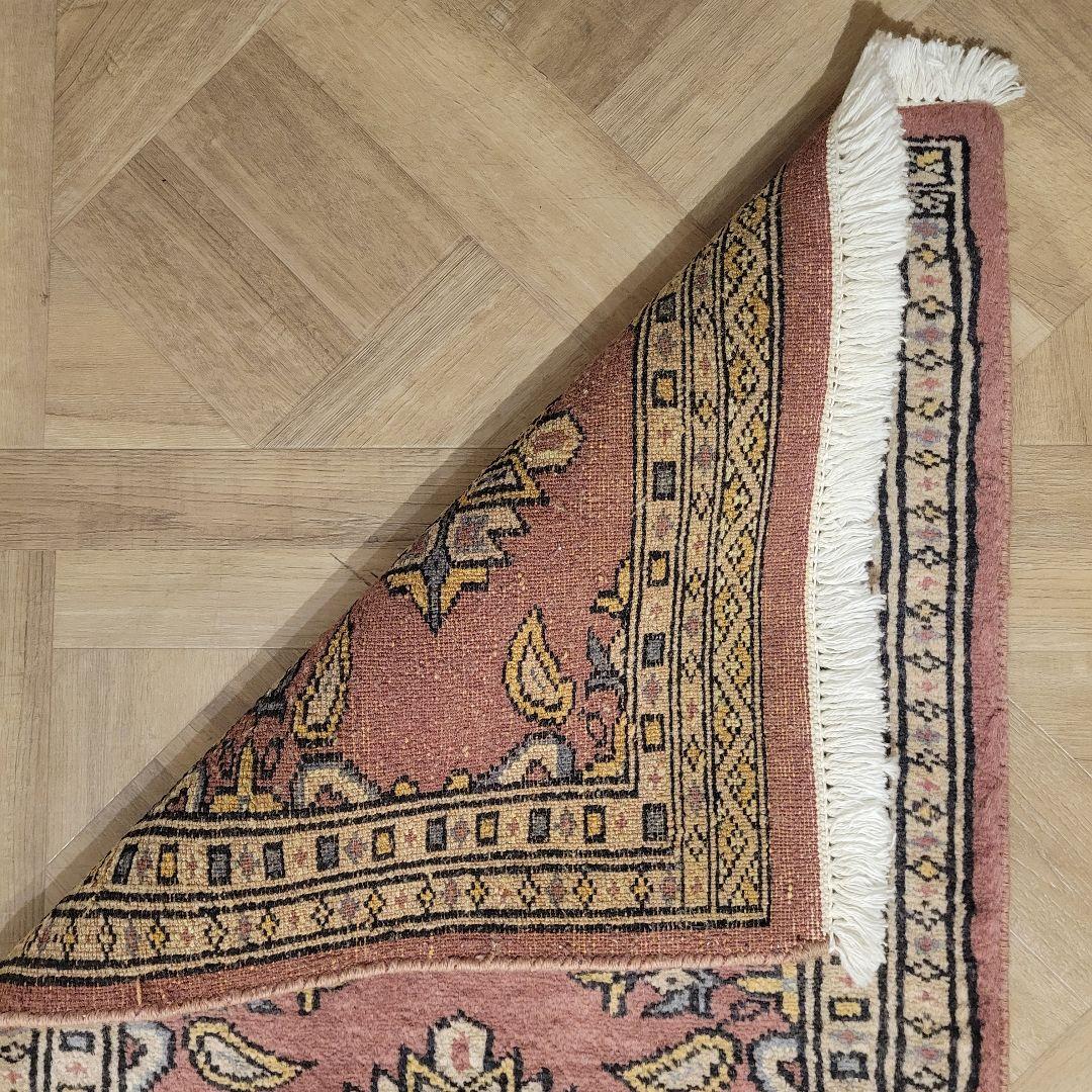 46x78cmパキスタン手織りマット(289)ギャッベ・ペルシャ・毛・じゅうたん