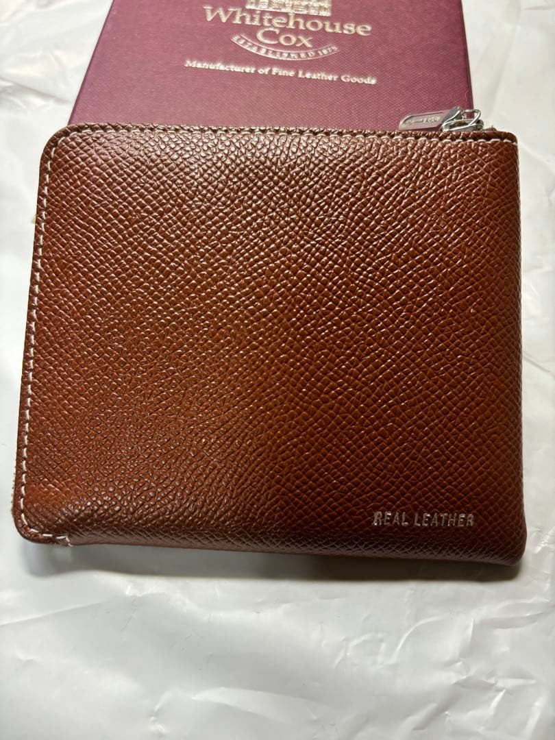 ホワイトハウスコックス　財布Lジップ　ブラウン