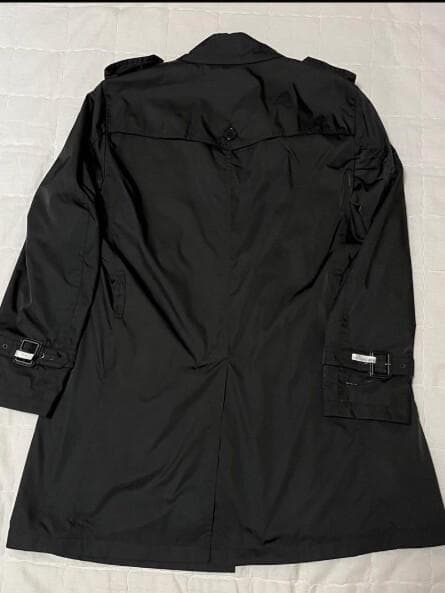 バーバリーブラックレーベル　黒ブラック　トレンチコート　L