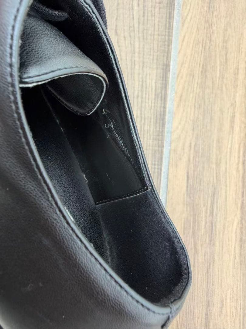 STELLA McCARTNEY ロゴ印字ありブラック厚底スニーカー　34