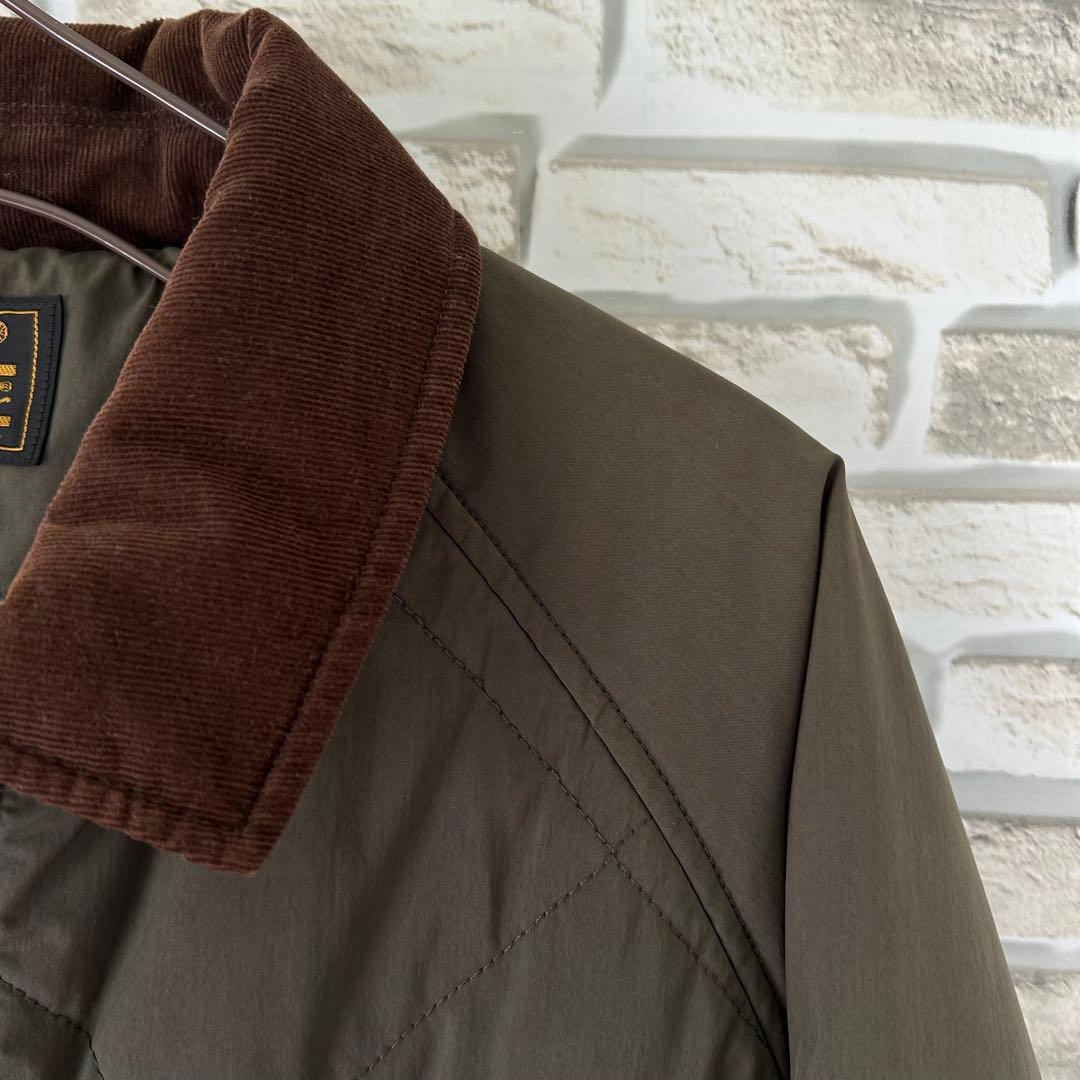 Eddie Bauer M キルティングジャケット　カーキ　美品　90s 黒タグ