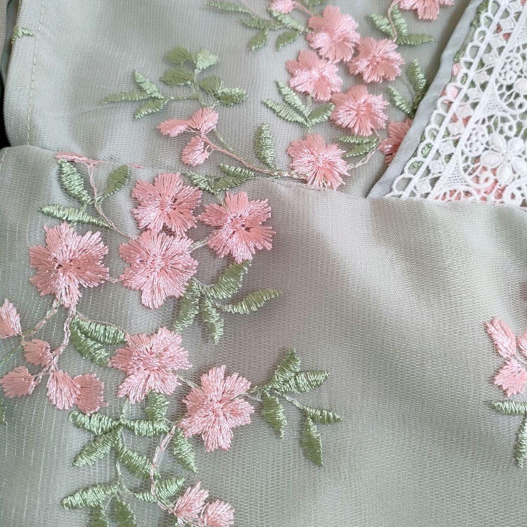 極美品✨️キャサリンコテージフラワーレース着物ワンピ＋被布セット七五三　100