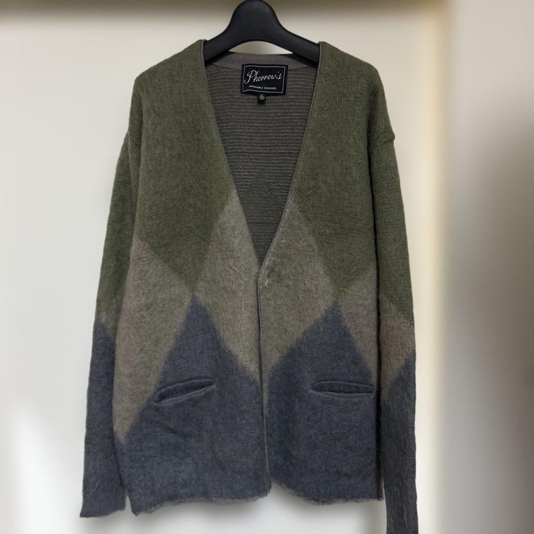 Pherrow's フェローズ　モヘア　カーディガン