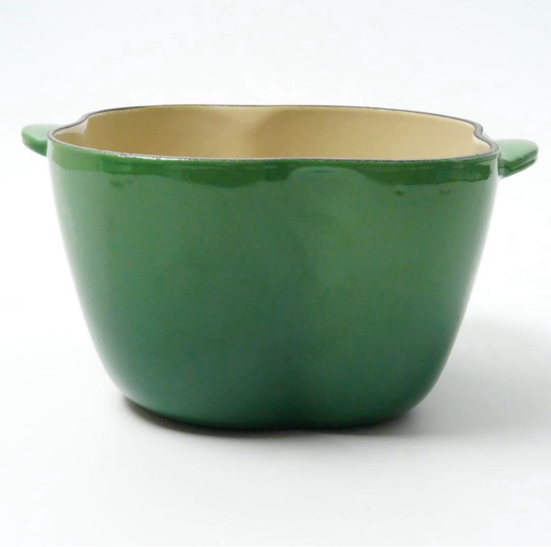 【未使用】LE CREUSET　ピーマン ココット ジェイド グリーン 18cm