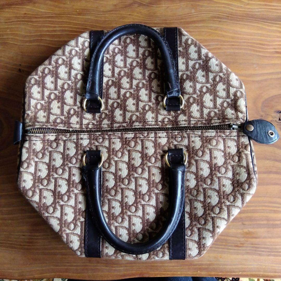 Dior　トロッター　ミニボストンバック　ヴィンテージ　総柄　キャンバス地