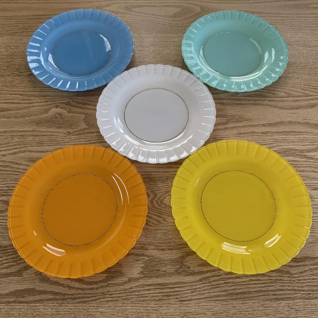 デュラレックス DURALEX ガラス プレート 5枚 未使用品 フランス製