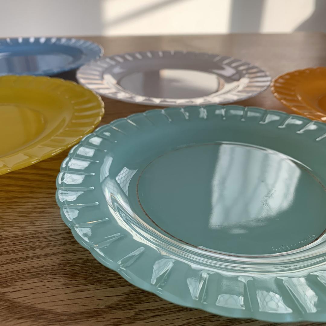 デュラレックス DURALEX ガラス プレート 5枚 未使用品 フランス製