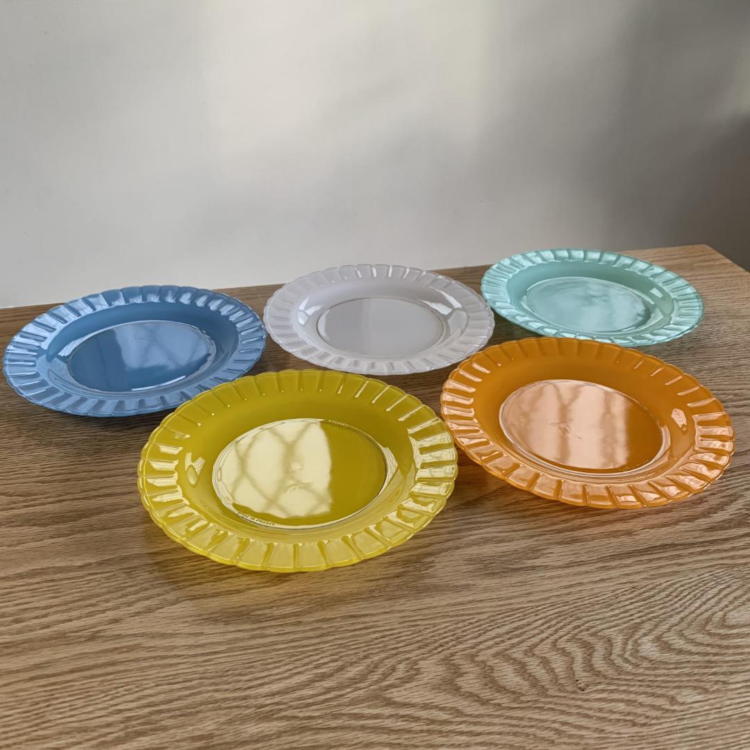 デュラレックス DURALEX ガラス プレート 5枚 未使用品 フランス製