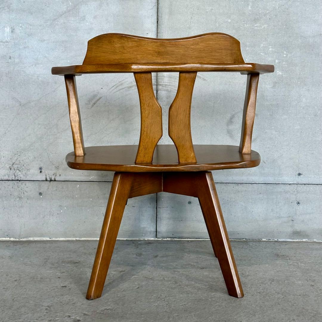 ✦マツダ家具✦ 木製 回転式ダイニングチェア 昭和レトロ 国産ヴィンテージ