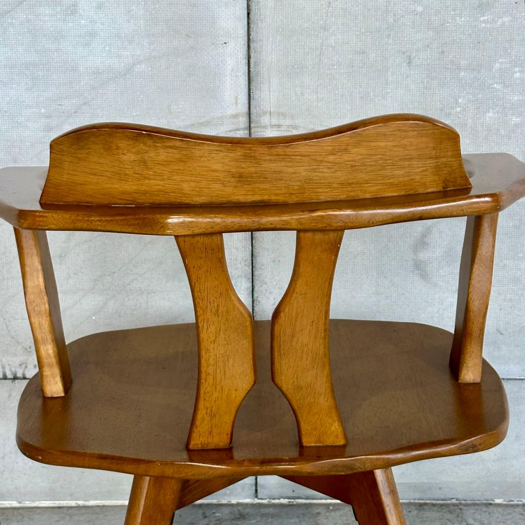 ✦マツダ家具✦ 木製 回転式ダイニングチェア 昭和レトロ 国産ヴィンテージ