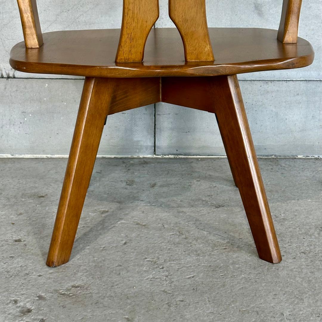 ✦マツダ家具✦ 木製 回転式ダイニングチェア 昭和レトロ 国産ヴィンテージ