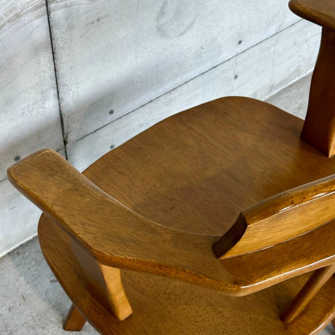 ✦マツダ家具✦ 木製 回転式ダイニングチェア 昭和レトロ 国産ヴィンテージ