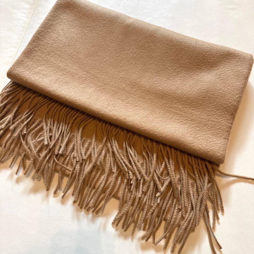 未使用 Johnstons of Elgin 大判カシミヤストール キャメル