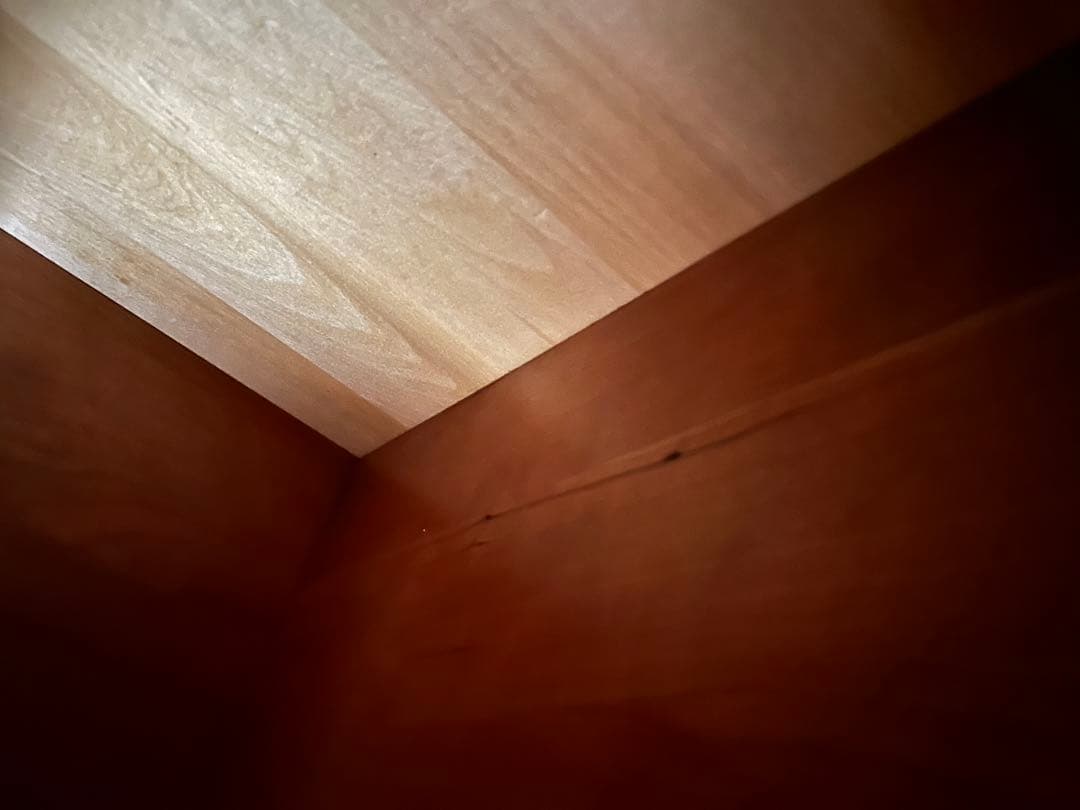 木製スラットデザインタンス　アンティーク　特注品