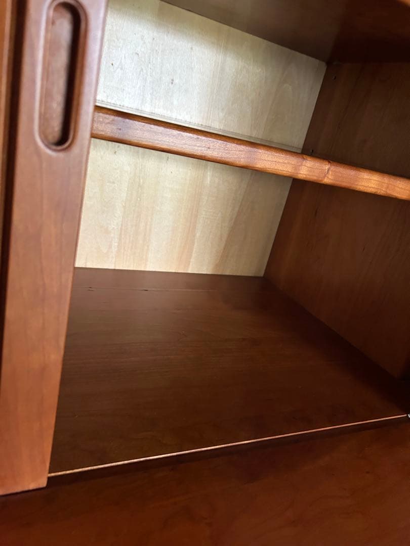 木製スラットデザインタンス　アンティーク　特注品