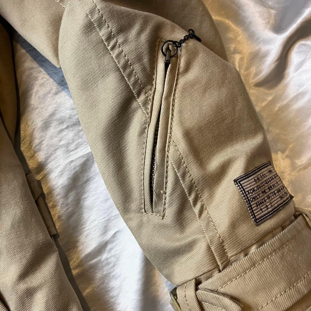 ディーゼル　ベージュ ダブルブレスト トレンチコート M