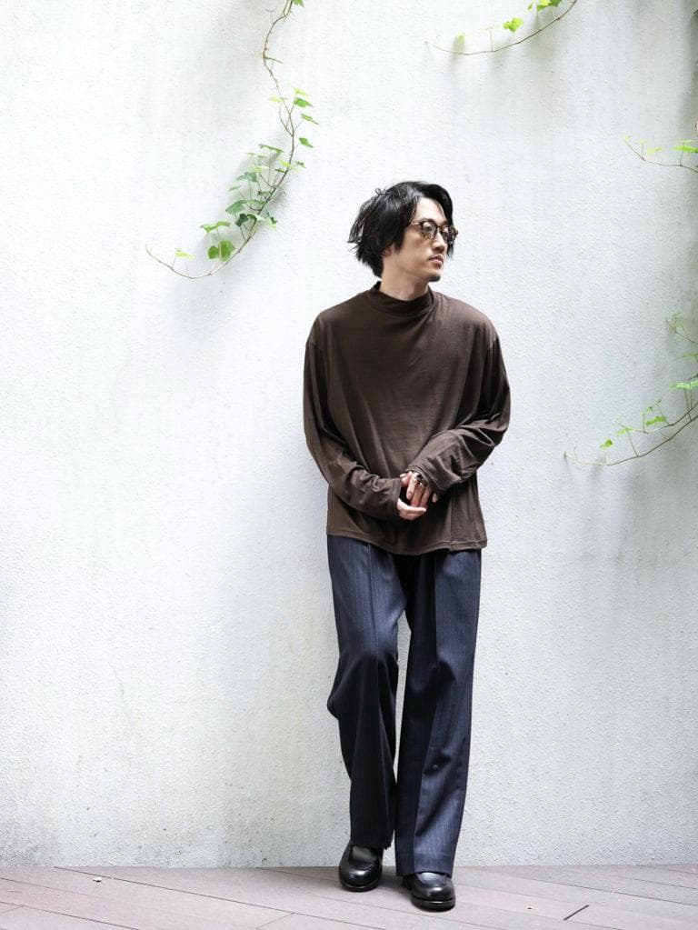 MBハイエンド尾州ウール・モックネック Lサイズ