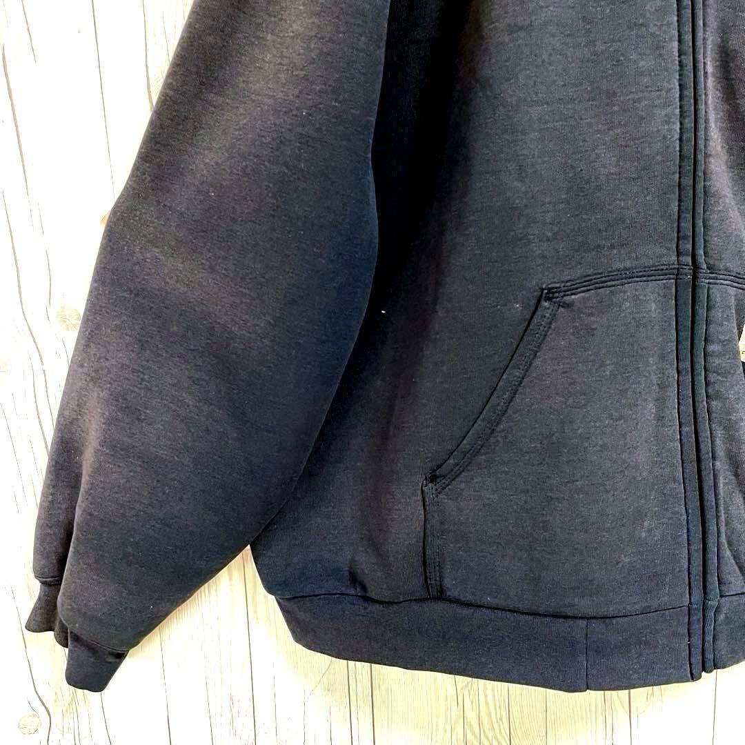 Carhartt カーハート フルジップスウェットパーカー　濃紺 大きめ　2XL