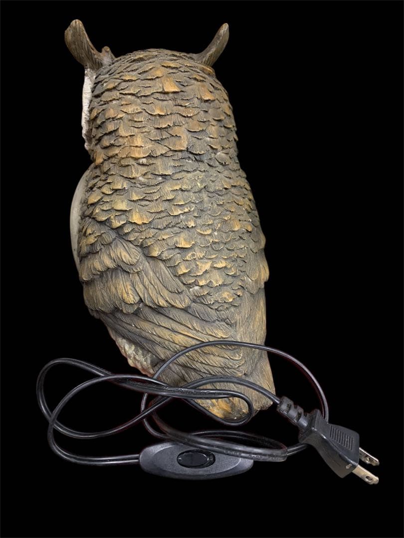 ふくろう型 ステンドグラス風ランプ モザイクランプ