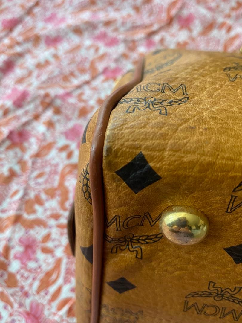 MCM ボストンバッグ 中型 ブラウン