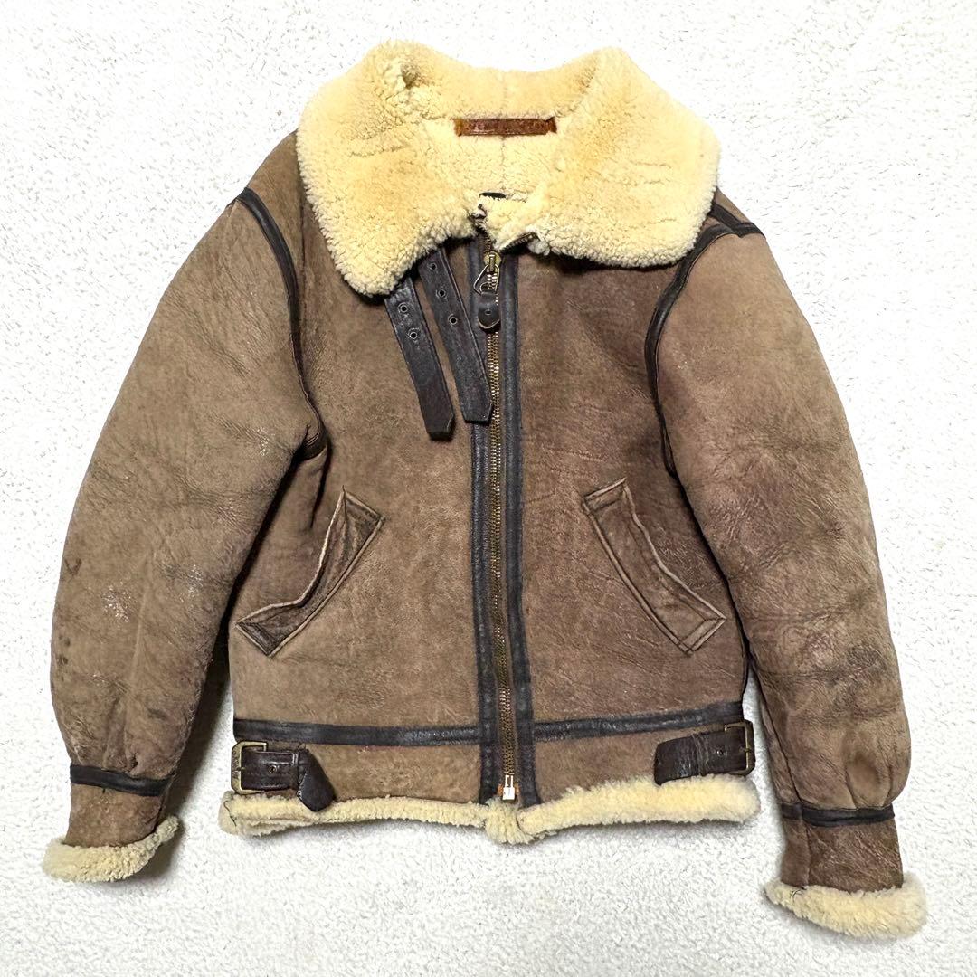 AVIREX B-3 フライトジャケット ムートン 羊革 USA製 38