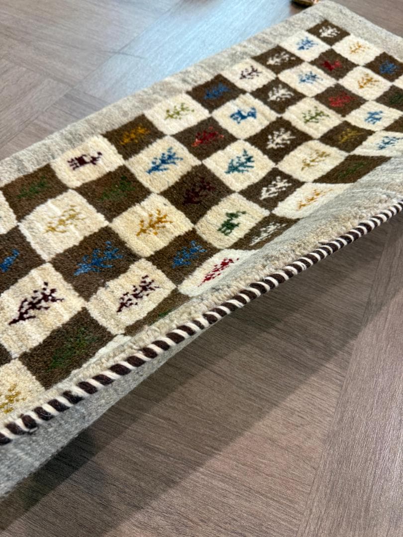 115x43cm ペルシャギャッベ ランナー (ギャベ) ペルシャ絨毯 ギャッベ