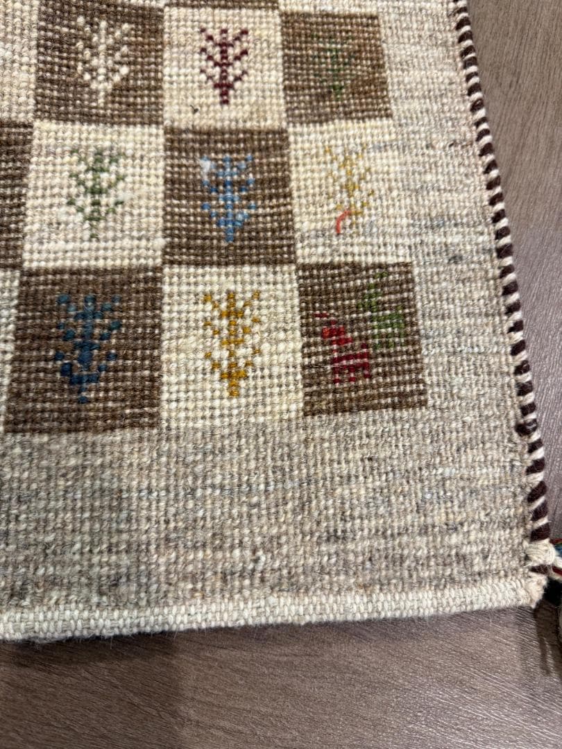 115x43cm ペルシャギャッベ ランナー (ギャベ) ペルシャ絨毯 ギャッベ