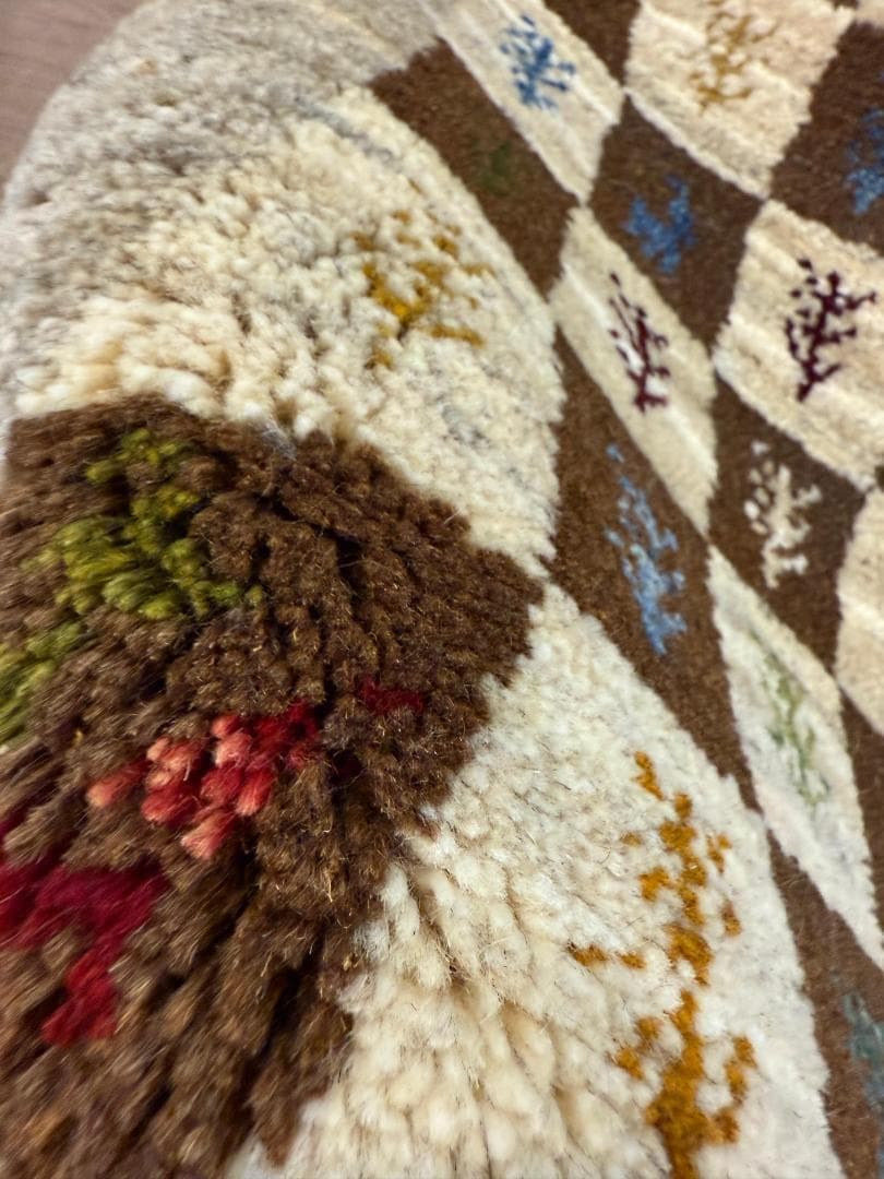 115x43cm ペルシャギャッベ ランナー (ギャベ) ペルシャ絨毯 ギャッベ