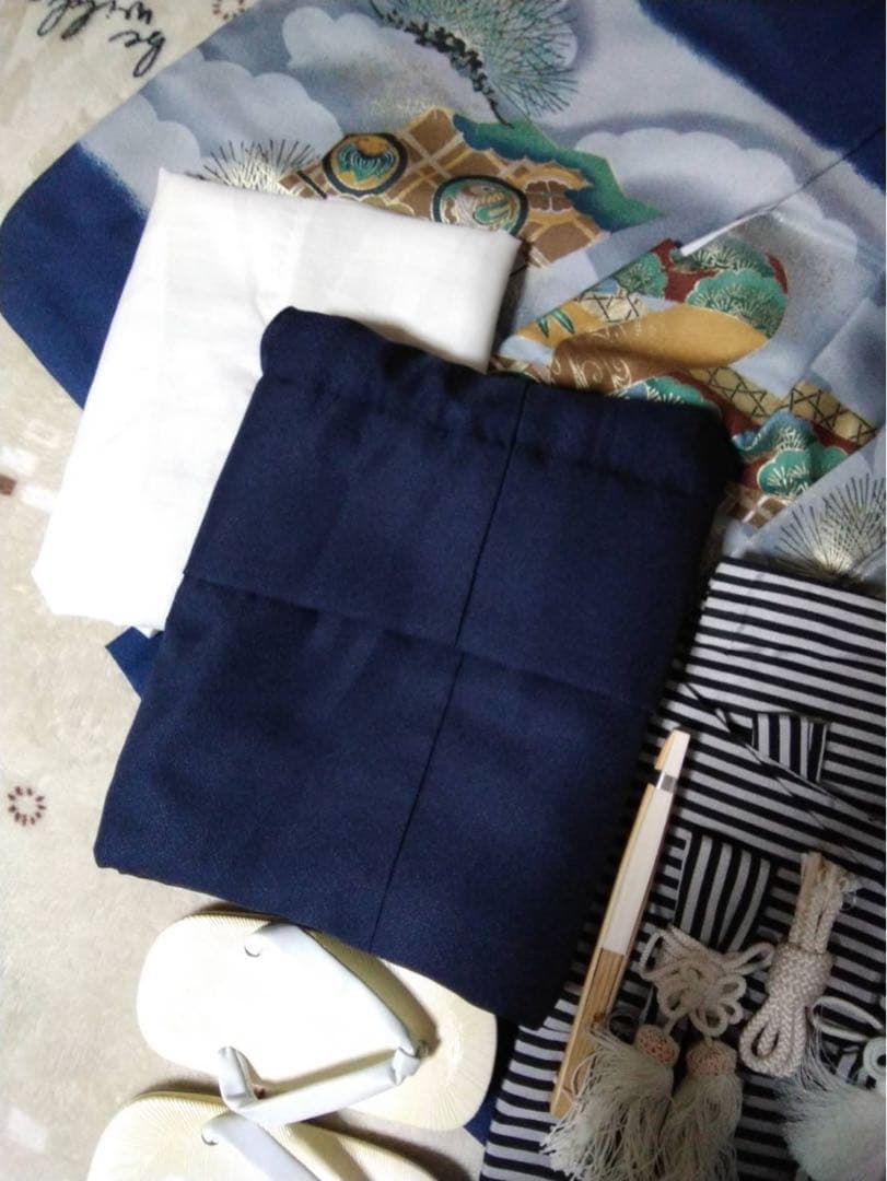 an☆です。男の子用・5歳向け・化繊・お着物と袴セット