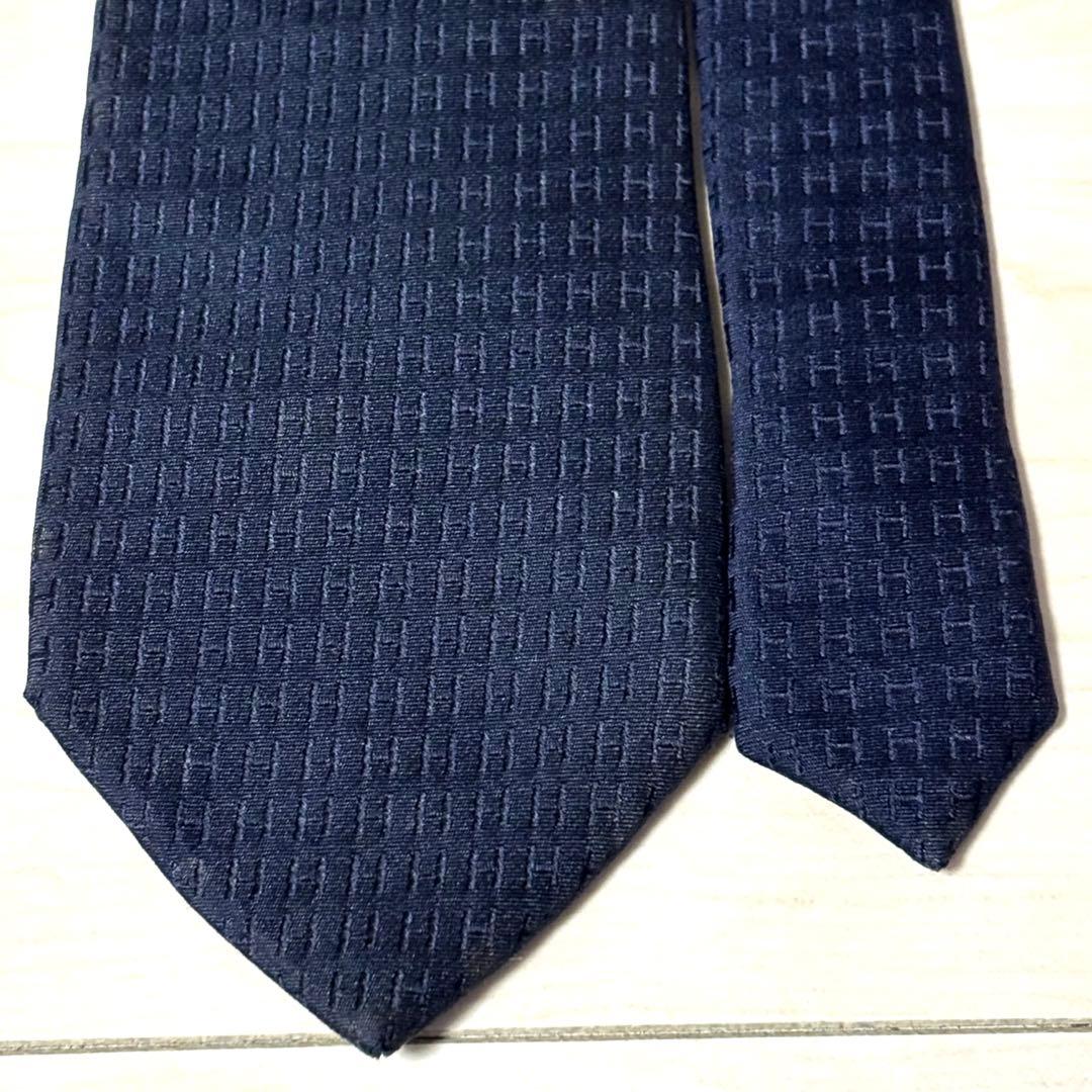 【超人気 】HERMES エルメス　ファソネ　ネクタイ　H柄　H織
