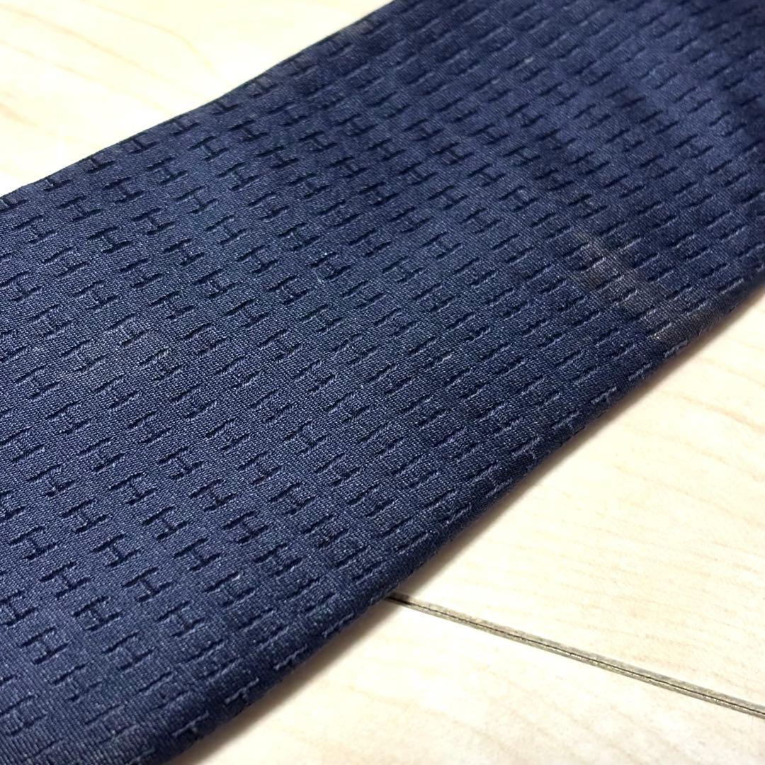 【超人気 】HERMES エルメス　ファソネ　ネクタイ　H柄　H織