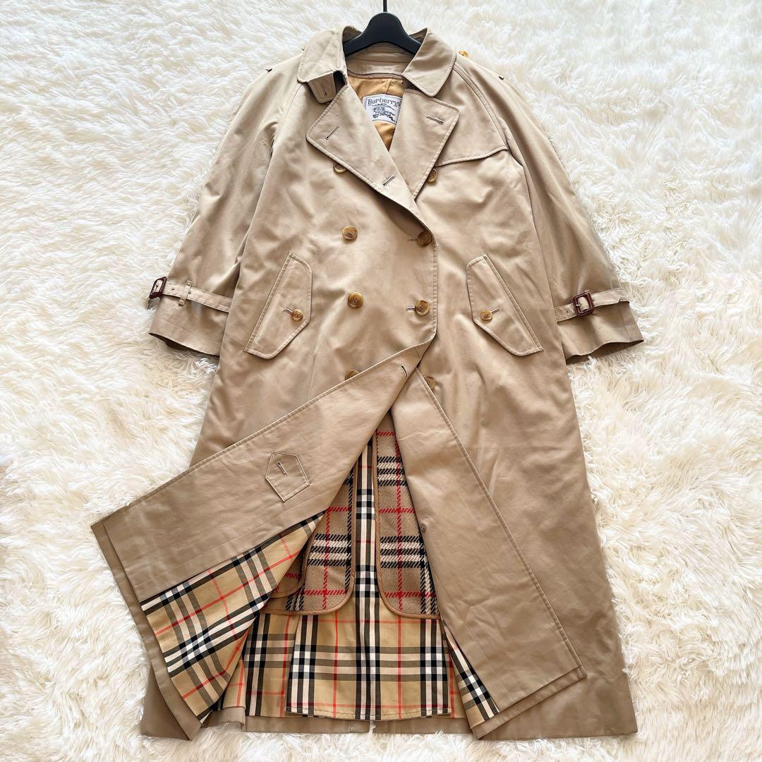 極美品　大きいサイズ　バーバリー　トレンチコート　ベージュ　ライナー　チェック