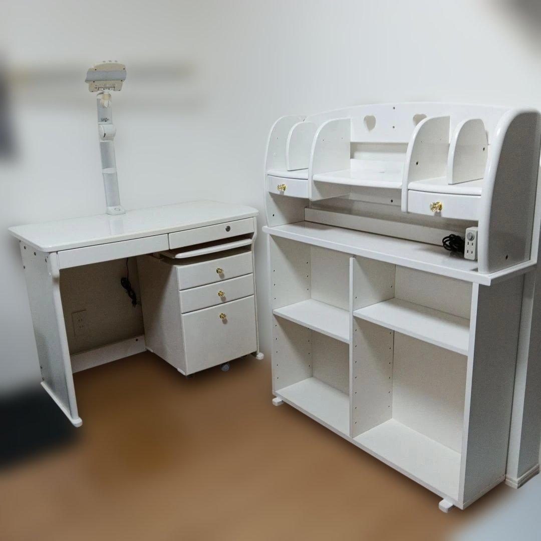 【引き取り限定】ニトリ組み合わせ自由学習机セット+カインズの椅子　4点まとめ売り