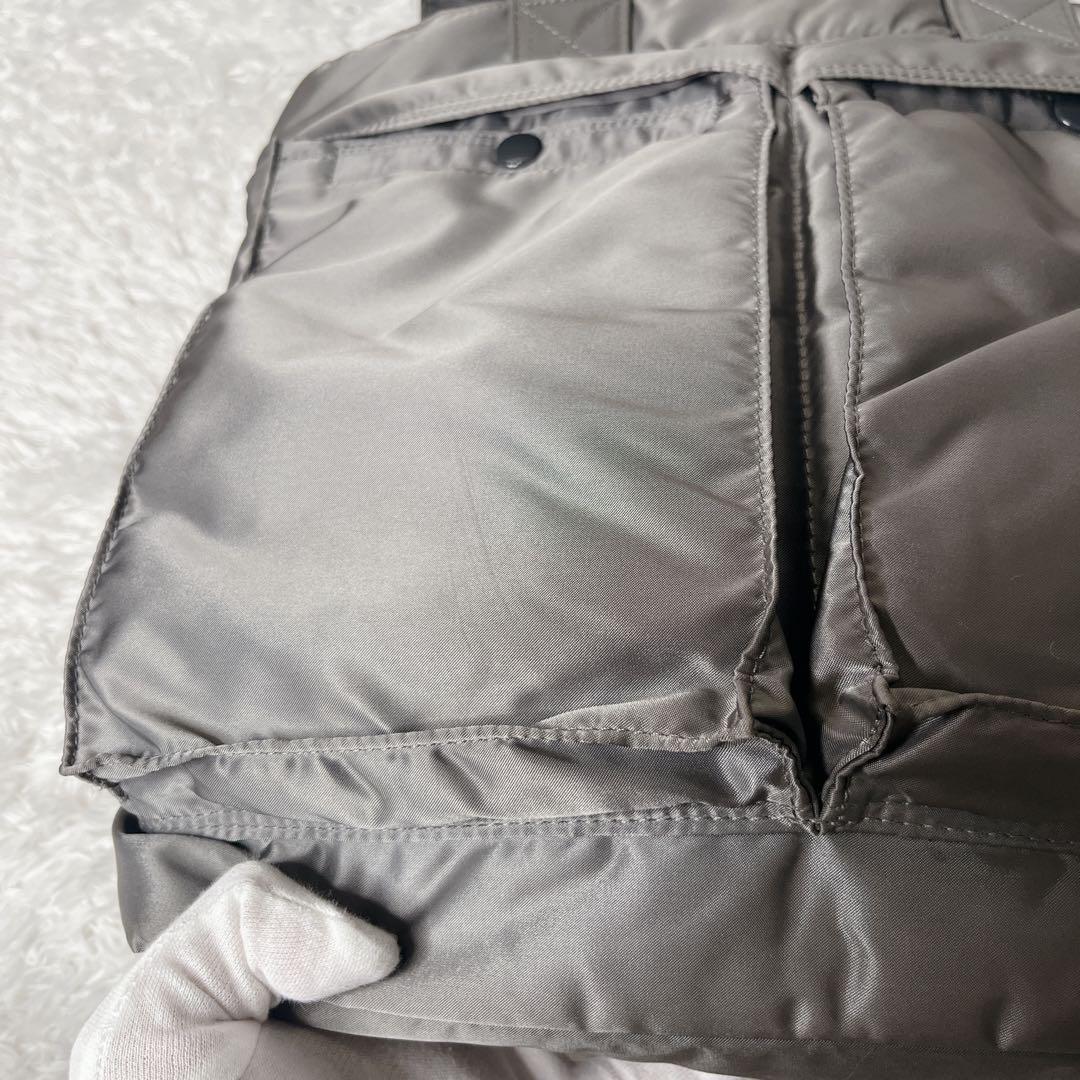 ポーター タンカー シルバーグレー トートバッグ A4 肩がけ 大容量