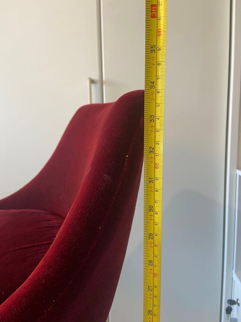 喫茶店　バー　チェア　ワインレッド ベルベット　レトロ　ミッドセンチュリー