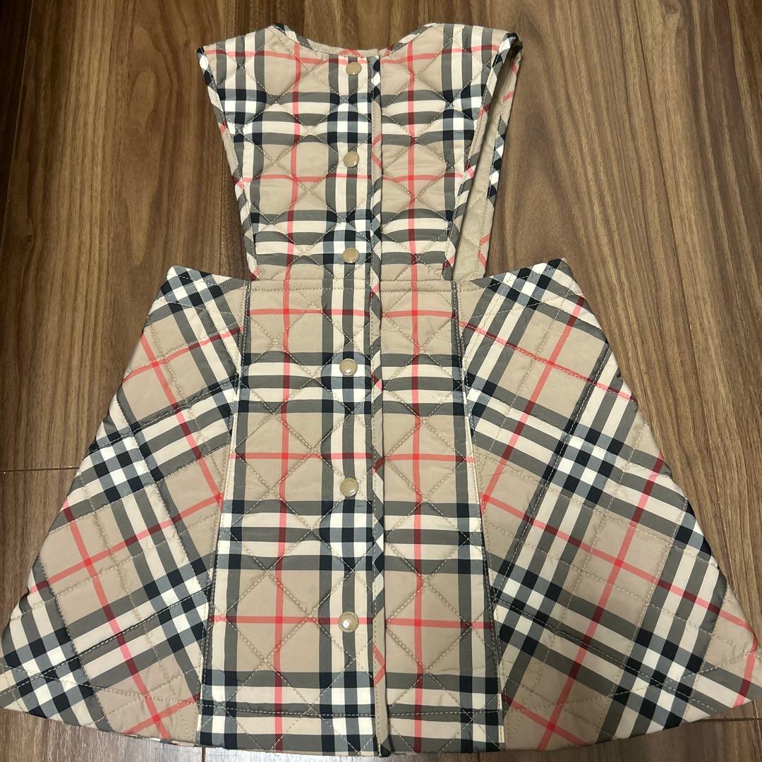 美品　BURBERRY チェック柄 ジャンバースカート　92cm