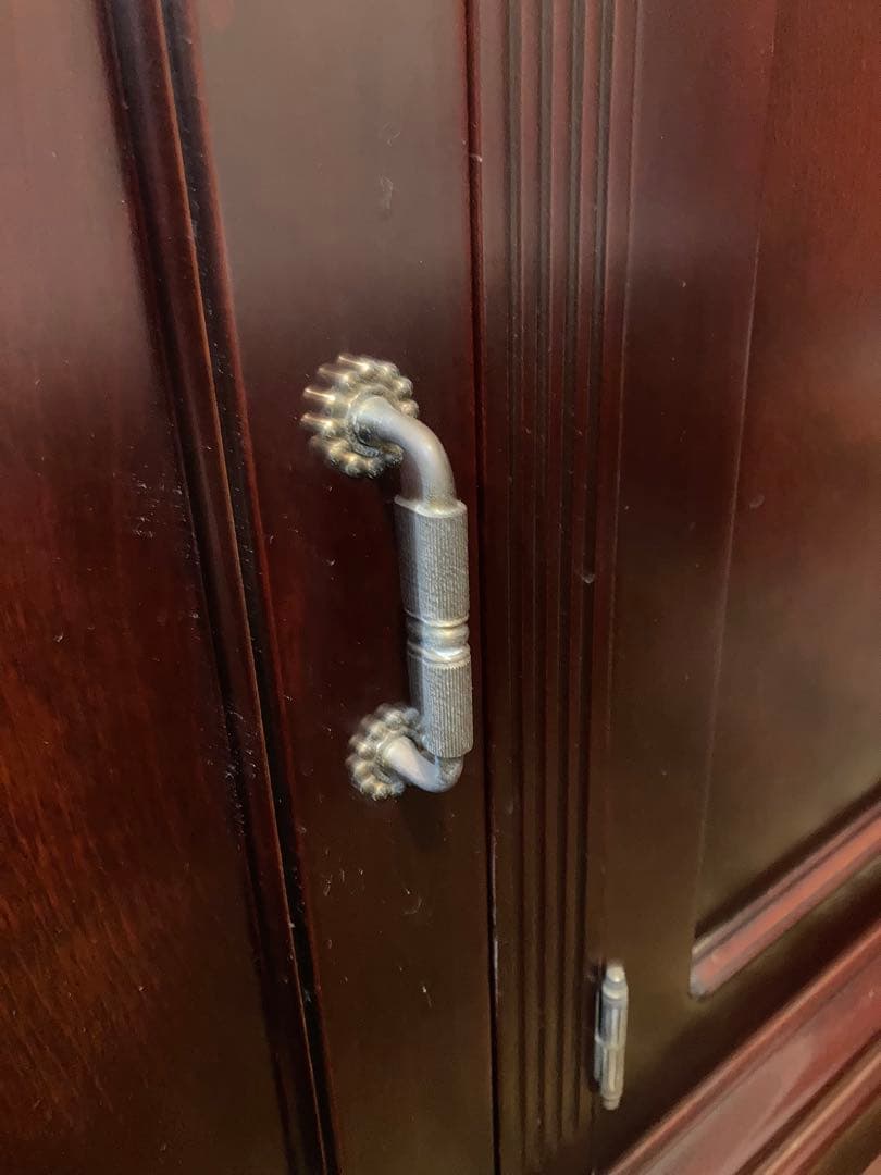 【琥珀さま専用】-☆書棚☆英国家具調☆高級感あり☆上下セット☆飾り棚（下段）