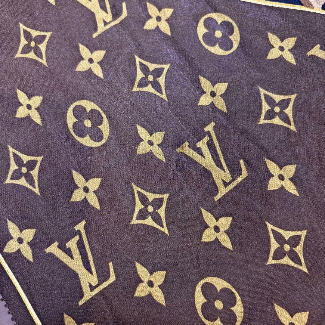 LOUIS VUITTON シルク スカーフ レオパード