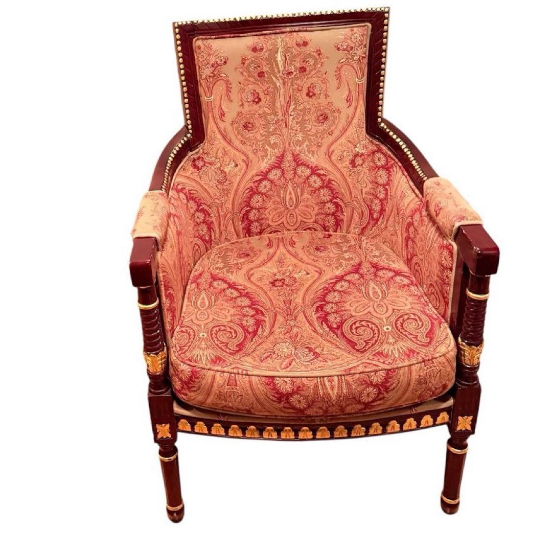 高級 無垢 ルイ16 サロンチェア ゴブラン フレンチ 店舗 什器 アンティーク