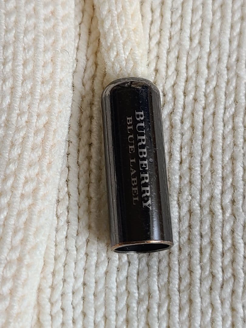 美品✨バーバリーブルーレーベル ニットコート ノバチェック ロゴボタン